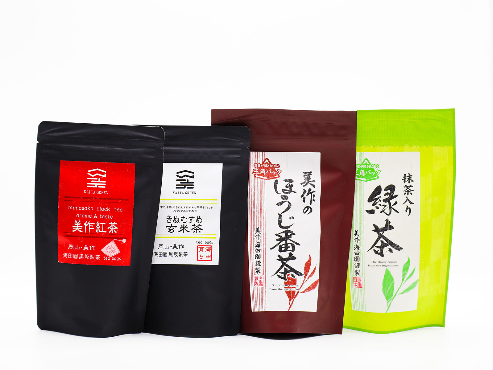 海田園黒坂製茶】美作のお茶4種セット（ティーバッグ）_おかチョク