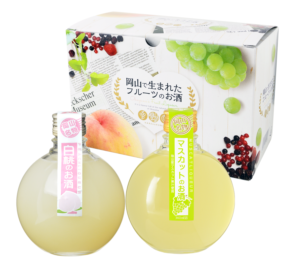宮下酒造】白桃・マスカットのお酒セット（各360ml×2本）_おかチョク