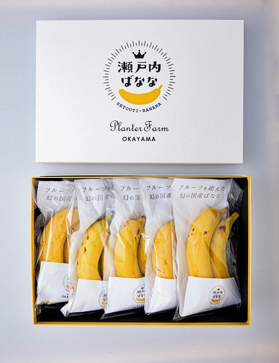 【ギフトBOX入り】皮ごと食べられるバナナ「瀬戸内ばなな」（2本入り×5パック）