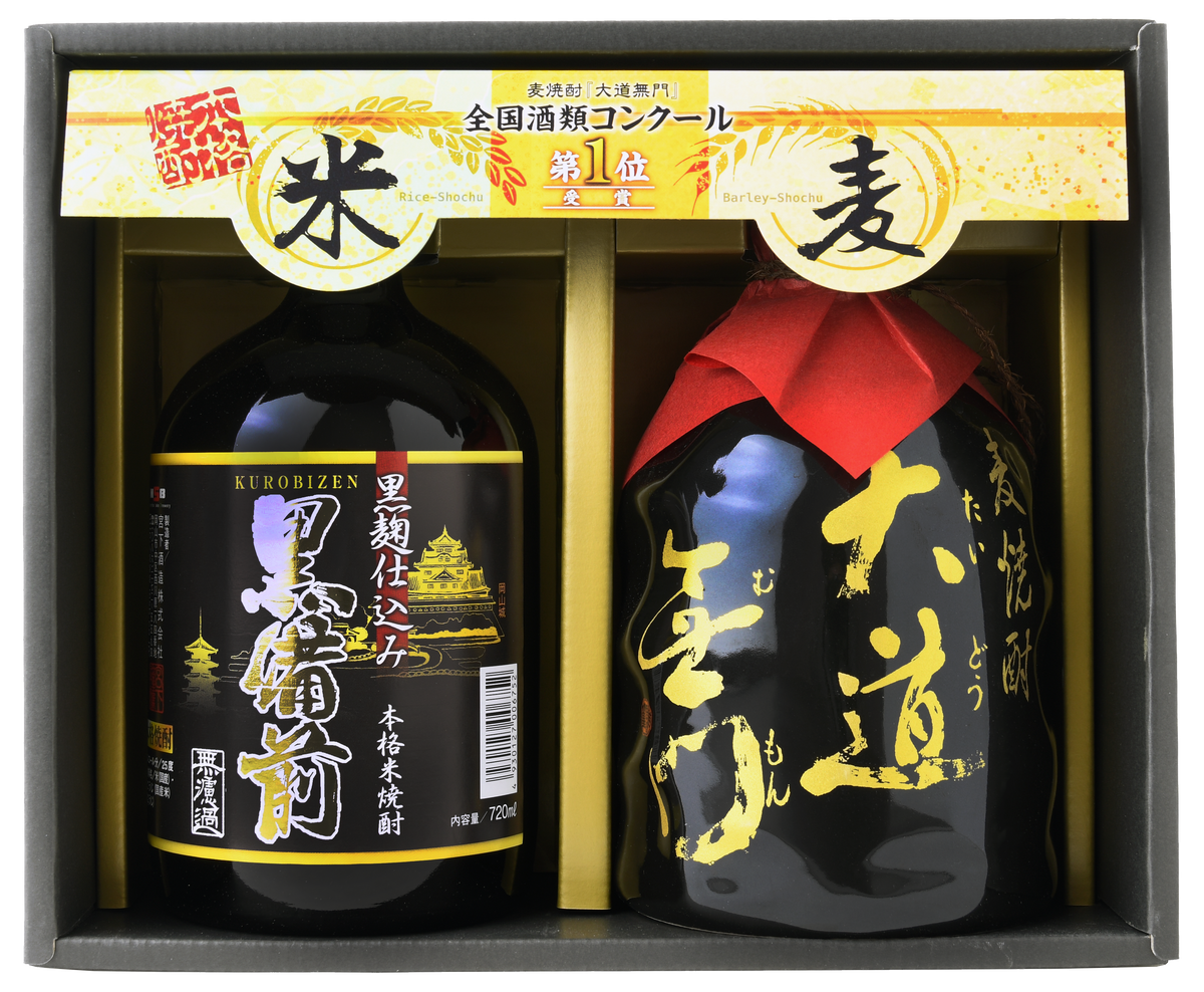 本格焼酎 　一どん　1.800ml入り ２本 （ビニール袋２枚付き）専用箱入り 楽天市場】【ふるさと納税】プレミアム焼酎 一どん1.8L＆黒瀬杜氏1.8L